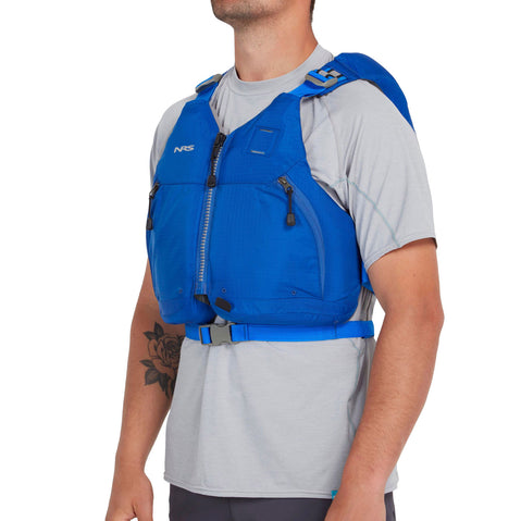 NRS Lucid Lifejacket (PFD) in Blue model angle