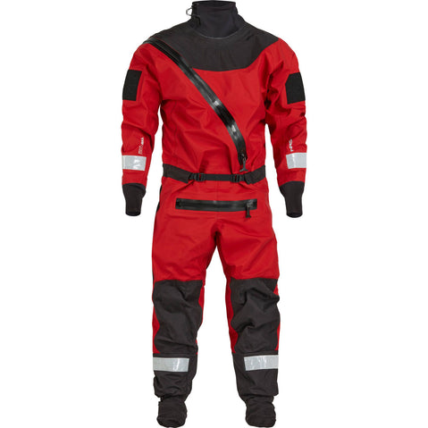 Reboxed NRS Ascent SAR Dry Suit in Red front
