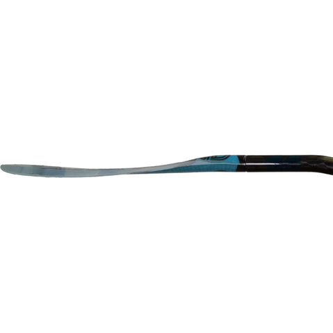Aqua-Bound Aerial Minor Fiberglass Versa-Lok Bent Shaft 2-Piece Kayak Paddle in Blue blade profile