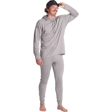 NRS Men's Lightweight Hoodie in Titanium model front