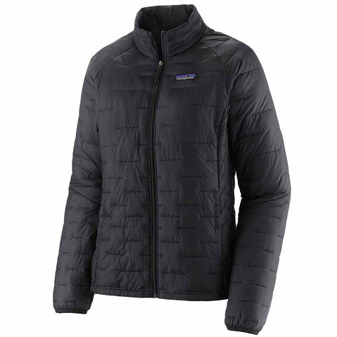 Patagonia Women's Micro Puff Jacket in Black angle