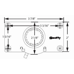 Scotty Rocket Launcher Rod Holder diagram