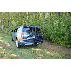 Malone Pilot HM4 Bike Hitch Rack with bikes loaded folded