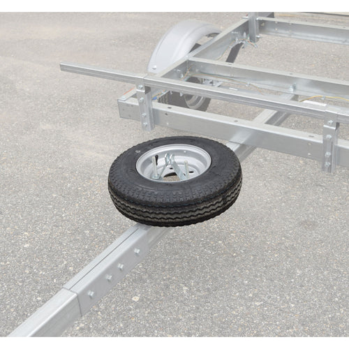 Malone EcoLight Spare Tire attached with a trailer