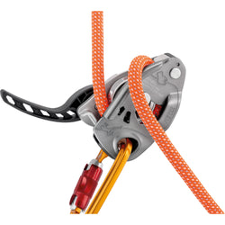 Petzl Neox Belay Device in Light Gray detail