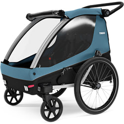 Thule Courier Bicycle Trailer/Stroller in Aegean Blue front
