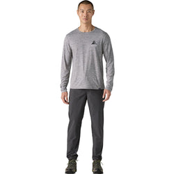 Patagonia Men's Cap Cool Daily Graphic Long Sleeve Shirt - Lands in Chouinard Crest: Feather Grey model full