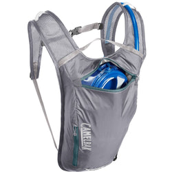 Camelbak Classic Light 70 oz. Hydration Backpack in Gunmetal/Hydro showing reservoir