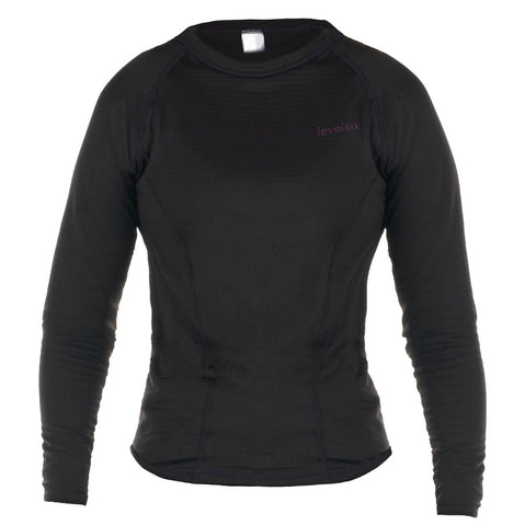 Level Six Women's Andoria Long Sleeve Shirt in Black front