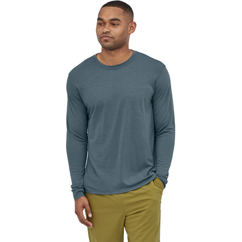 Patagonia Men's Capilene Cool Merino Long Sleeve Shirt model front