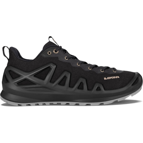 Lowa Men's Legato Lo Hiking Shoes in Black/Dune side view