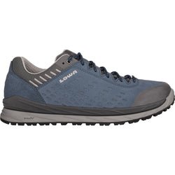Lowa Men's Malta GTX Lo Hiking Shoes in Blue/Grey right side