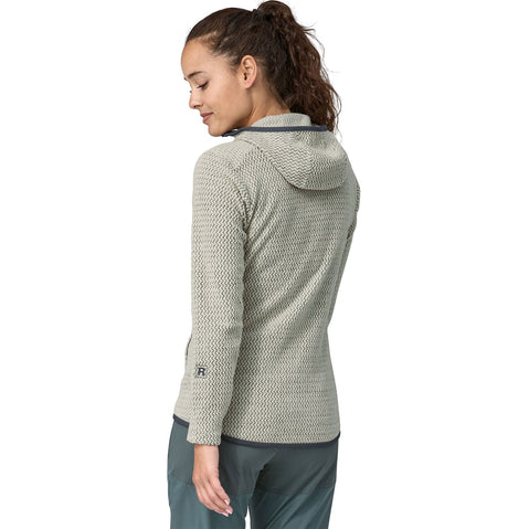 Patagonia Women's R1 Air Full-Zip Hoody in Wool White model back