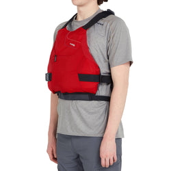NRS Ion Lifejacket (PFD) in Red model angle