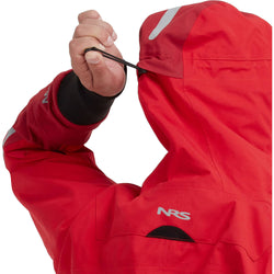 NRS Men's Navigator GORE-TEX Pro Semi-Dry Suit model hood drawstring