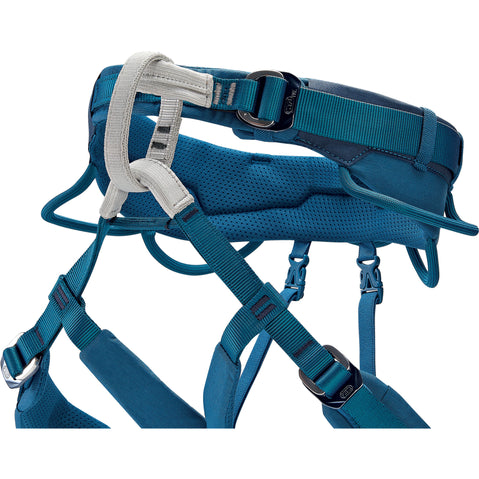 Petzl Adjama Rock Climbing Harness in Blue angle
