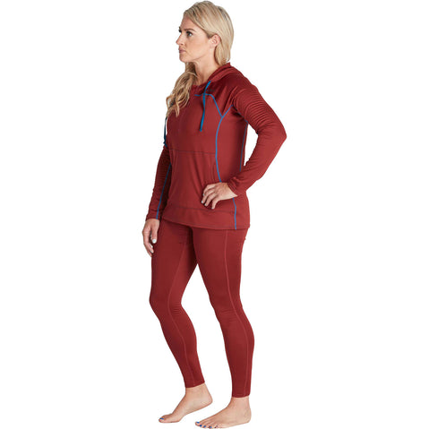 NRS Women's Lightweight Hoodie in Vino model front