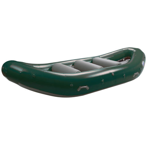 AIRE Super Duper Puma Self-Bailing Raft in Dark Green angle