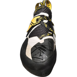 La Sportiva Men's Solution Rock Climbing Shoes in White/Yellow front