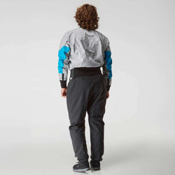 NRS Men's Stratos Semi-Dry Paddling Jacket quarry model back