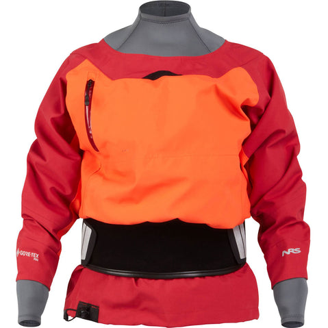 NRS Women's Rev GORE-TEX Pro Dry Top in Poppy/Vino front
