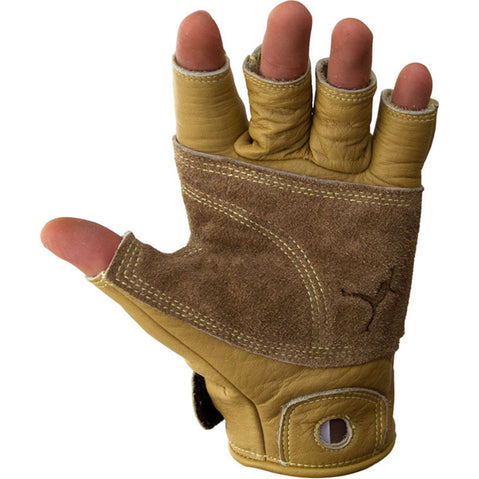 Metolius 3/4 Finger Climbing Gloves in Natural front