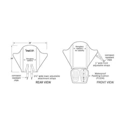 Skwoosh High Back Kayak Seat diagram