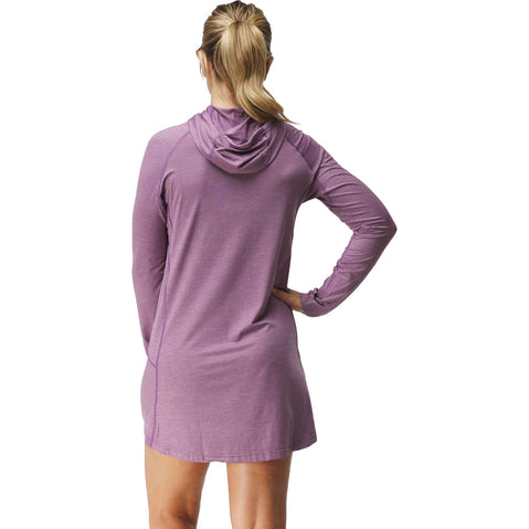 NRS Women's Silkweight Hoodie Dress orchid model 1 back