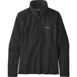 Patagonia Women's Micro D 1/4 Zip Top in Black