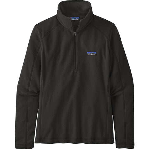 Patagonia Women's Micro D 1/4 Zip Top in Black