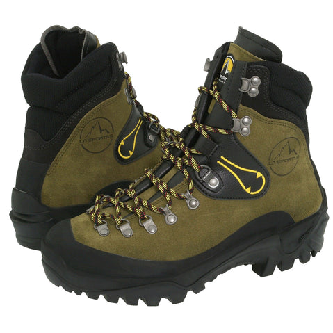 La Sportiva Karakorum Mountaineering Boots in Green pair