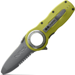 NRS Pilot Access Folding Knife in Safety Yellow left