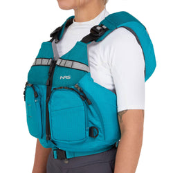 NRS cVest Lifejacket (PFD) in Aqua model angle