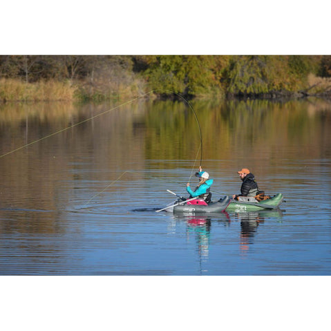 Outcast Cruzer Float Tube in Sage lifestyle