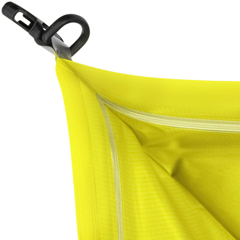 NRS Ether Hydrolock Dry Bag Citrus Yellow HydroLock Closure Close Up