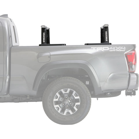 Yakima OutPost HD Truck Bed Rack installed on a car side