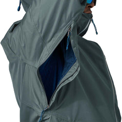 Patagonia Men's Insulated Powder Town Jacket in Lagom Blue pit zipper