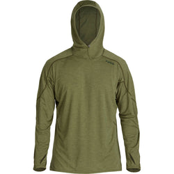 NRS Men's Silkweight Hoodie in olive front
