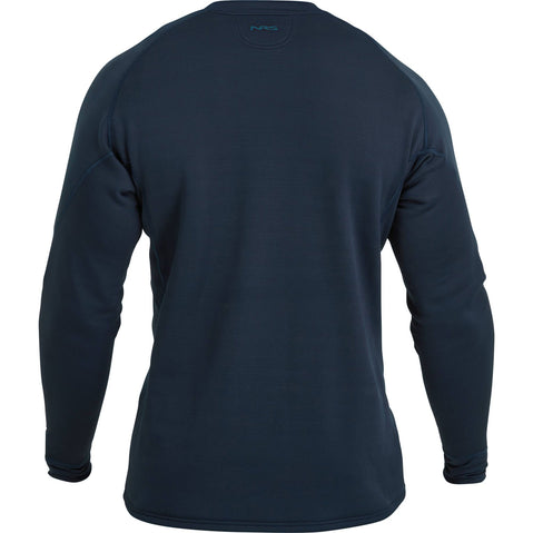 NRS Men's Expedition Weight Long Sleeve Shirt in Navy back