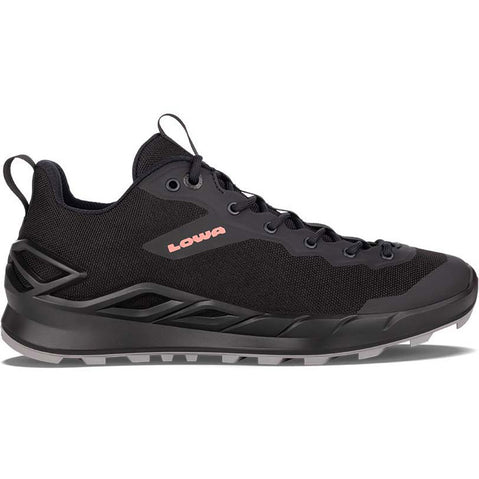 Lowa Women's Legato Lo Hiking Shoes in Black/Coal side view