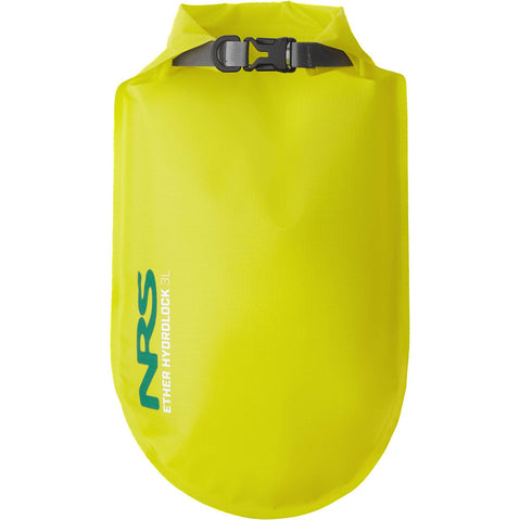 NRS Ether Hydrolock Dry Bag Citrus Yellow 3 Liter Front With Logo