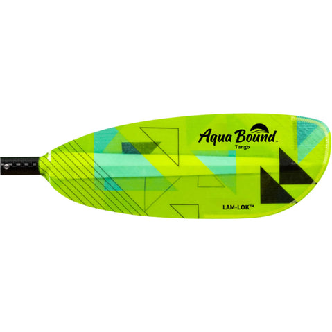 Aqua Bound Tango Fiberglass Straight Shaft Posi-Lok 4-Piece Kayak Paddle in Geo Punch right blade