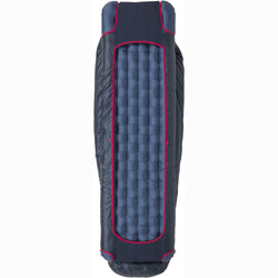 Big Agnes Women's Daisy Mae 15 Degree Down Sleeping Bag in Aqua/Navy pad petite