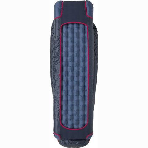 Big Agnes Women's Daisy Mae 15 Degree Down Sleeping Bag in Aqua/Navy pad petite