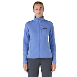 Patagonia Women's R1 Jacket in Abundant Blue on model front view