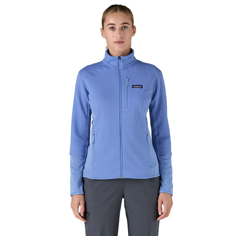 Patagonia Women's R1 Jacket in Abundant Blue on model front view