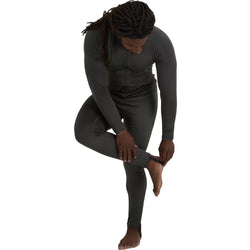 NRS Men's Expedition Weight Union Suit in Graphite model front