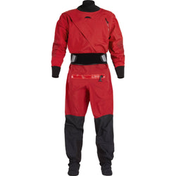 NRS Men's Crux Drysuit in Red front