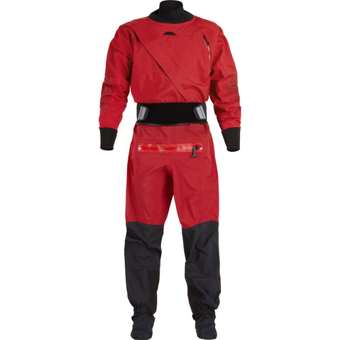 NRS Men's Crux Drysuit in Red front