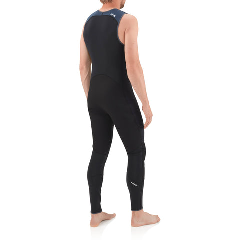 NRS Men's 3.0 Farmer John Wetsuit in Black model back